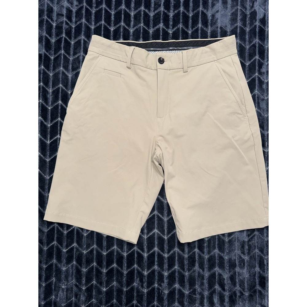 KJUS Men's Ike Tan Solid Flat Front Regular Fit Golf Shorts Size 30
